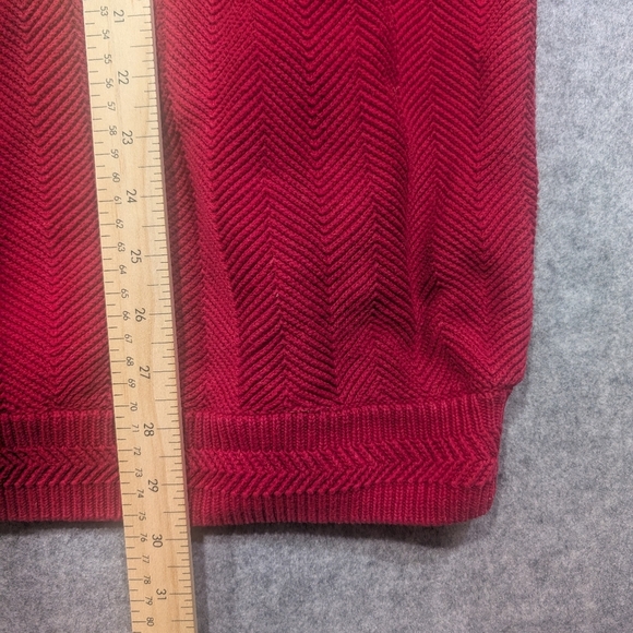 Vintage Chaps Ralph Lauren Pull Over Crew Neck Sweater Embroidered Red XL Men - Picture 8 of 9